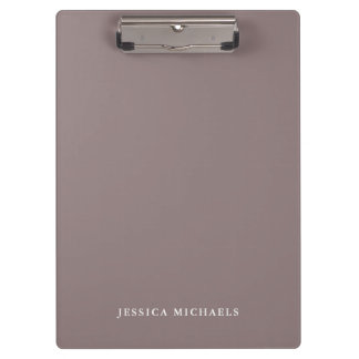 Elegant Minimalist Dusty Rose Personalised Clipboard
