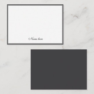 Elegant minimalist elegant &white two border card