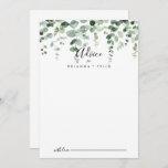 Elegant Minimalist Eucalyptus Wedding Advice Card<br><div class="desc">This elegant minimalist eucalyptus wedding advice card is perfect for a modern wedding. The design features watercolor hand-drawn elegant botanical eucalyptus branches and leaves. These cards are perfect for a wedding, bridal shower, baby shower, graduation party & more. Personalise the cards with the names of the bride and groom, parents-to-be...</div>