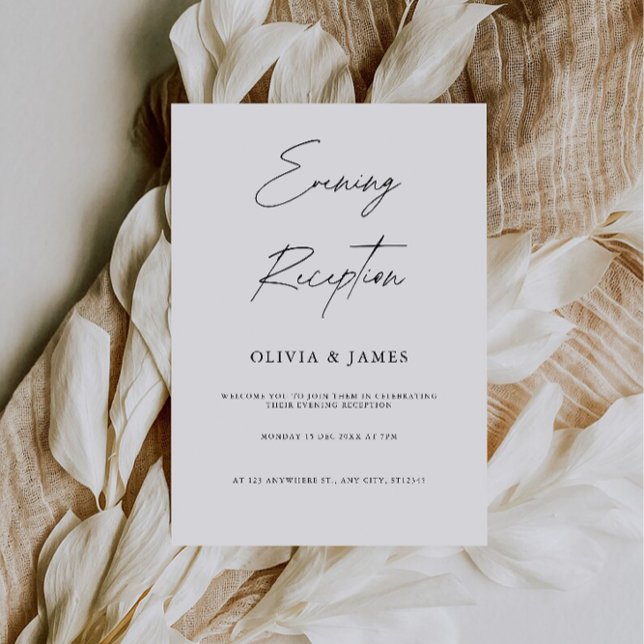 Elegant Minimalist Evening Reception Invitation (Elegant Minimalist Evening Reception Invitation)
