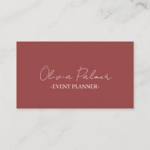 Elegant Minimalist Event Planning Business Card