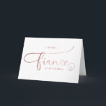 elegant minimalist fiancé happy birthday card<br><div class="desc">to my fiance/future husband  happy birthday minimalist chic card to express your love with rose gold foil elegant fonts</div>