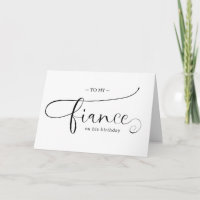 elegant minimalist fiancé happy birthday