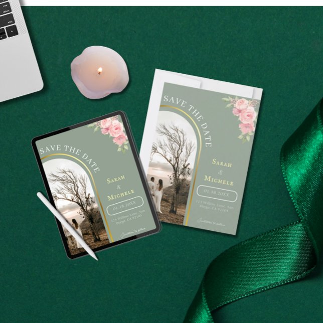 Elegant & Minimalist Flat Save The Date Card (Creator Uploaded)