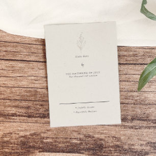 Elegant Minimalist Floral Wedding  RSVP Card