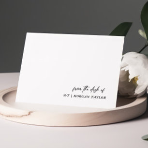Elegant Minimalist From the desk of Note Cards