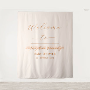 Elegant Minimalist Gender Neutral Baby Shower Tapestry