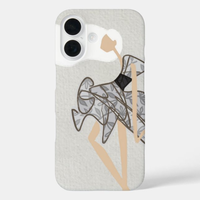 Elegant Minimalist Glam Fashion Art Case-Mate iPhone Case (Back)