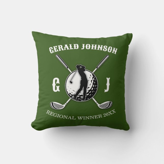 Elegant Minimalist Golf Monogr... Cushion (Front)