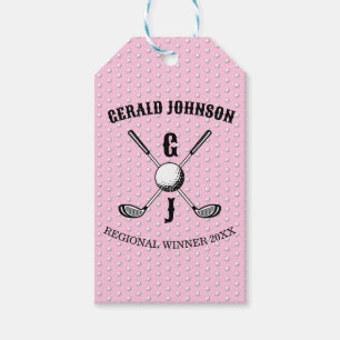 Elegant Minimalist Golf Monogr... Gift Tags