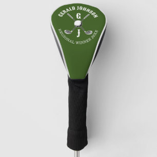 Elegant Minimalist Golf Monogram Design Head Cover