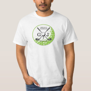Elegant Minimalist Golf Monogram Design T-Shirt