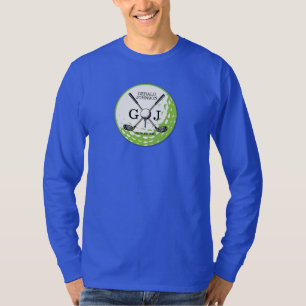 Elegant Minimalist Golf Monogram Design T-Shirt