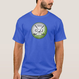Elegant Minimalist Golf Monogram Design T-Shirt