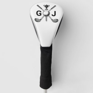 Elegant Minimalist Golf Monogram Golf Head Cover