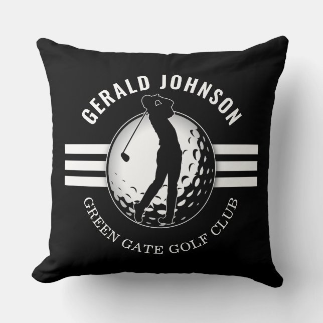 Elegant Minimalist Golfer Design Cushion (Front)