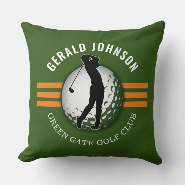 Elegant Minimalist Golfer Design Cushion (Front)