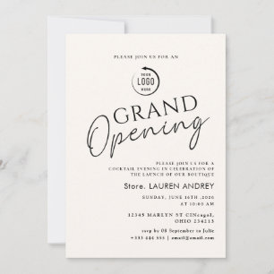 Elegant Minimalist Grand Opening Invitation