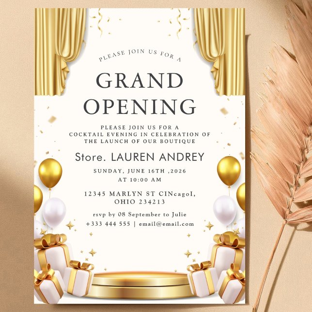 Elegant Minimalist Grand Opening Invitation (Creator Uploaded)