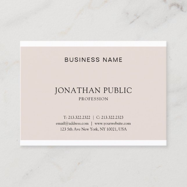 Elegant Minimalist Graphic Design Professional Business Card (Front)