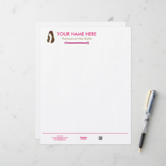 Elegant Minimalist Hair Stylist Letterhead