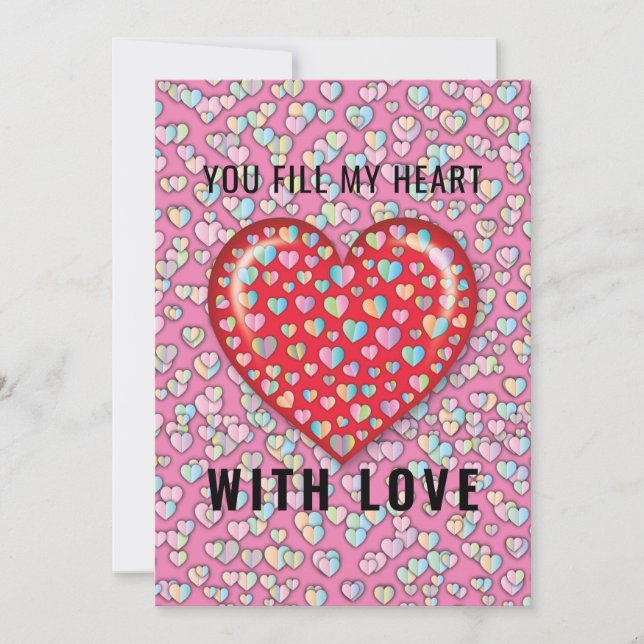 Elegant Minimalist Heart Design Invitation (Front)