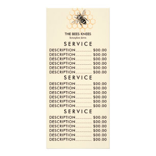 Elegant & Minimalist Honey Beekeeper Rack Card
