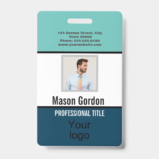 Elegant, minimalist ID badge (Front)