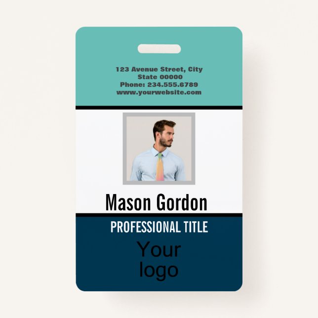 Elegant, minimalist ID badge (Front)