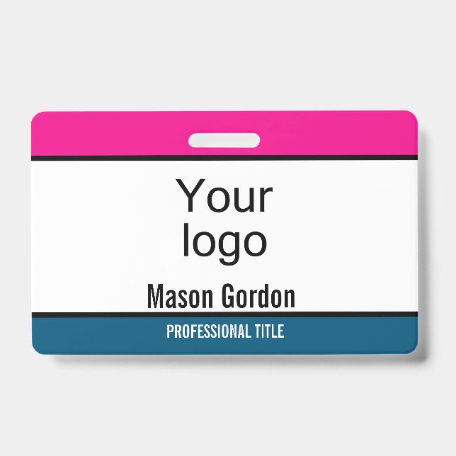 Elegant, minimalist ID badge (Front)