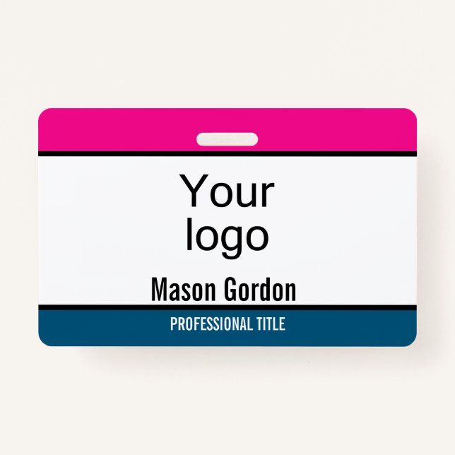 Elegant, minimalist ID badge (Front)
