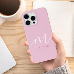 Elegant Minimalist Initial Monogram iPhone 15 Pro Max Case