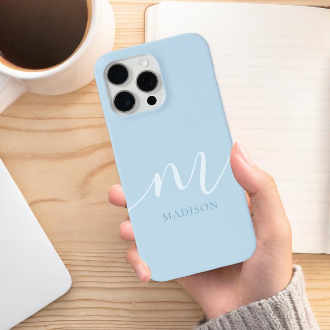 Elegant Minimalist Initial Monogram Case-Mate iPhone Case (Creator Uploaded)