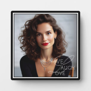Elegant Minimalist Inspirational Live Laugh & Love Plaque