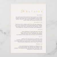 Elegant Minimalist Ivory Foil Wedding