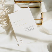 Elegant Minimalist Ivory Foil Wedding