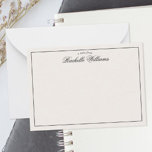 Elegant Minimalist Ivory Monogram Card