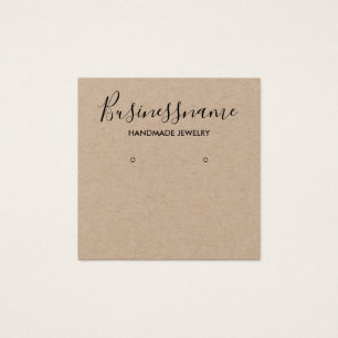 Elegant minimalist kraft earring display card