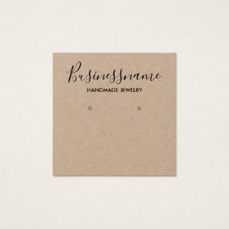 Elegant minimalist kraft earring display card