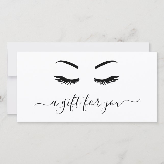 Elegant Minimalist Lashes Gift Certificate (Front)
