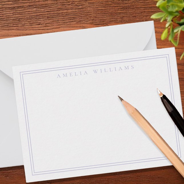 Elegant Minimalist Lavender Two Border Card (Creator Uploaded)