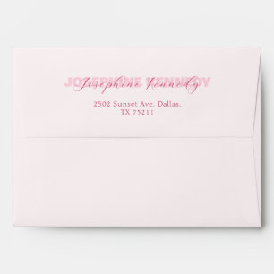 Elegant Minimalist Light Pink Colour Envelope