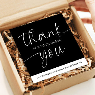 Elegant Minimalist Logo Thank You For Order Simple Card