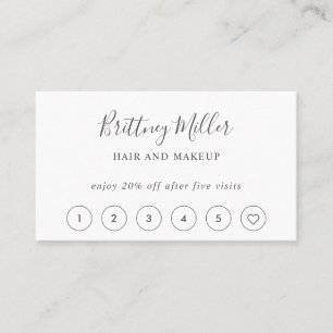 Elegant Minimalist Loyalty Card Handwriting