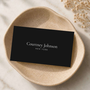 Elegant Minimalist Luxury Boutique Black Business Card