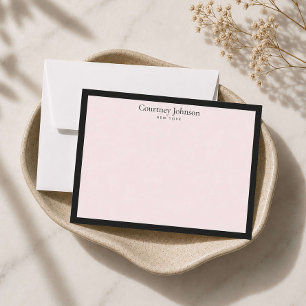 Elegant Minimalist Luxury Boutique Black/Pink Card