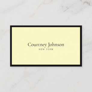 Elegant Minimalist Luxury Boutique Black/Yellow Business Card