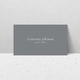 Elegant Minimalist Luxury Boutique Grey Business Card