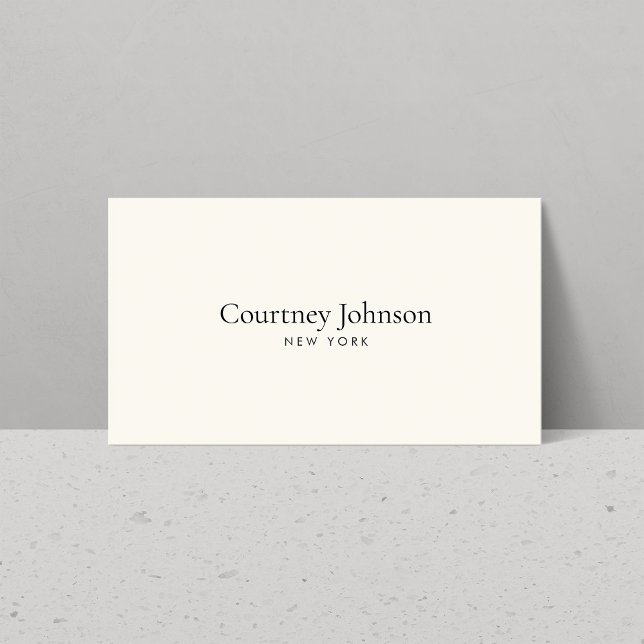 Elegant Minimalist Luxury Boutique Ivory Business Card (Creator Uploaded)