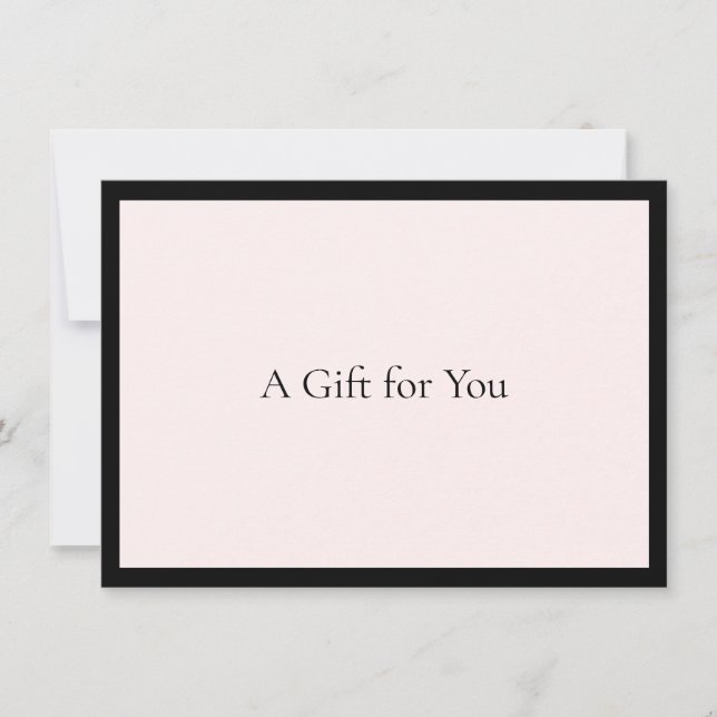 Elegant Minimalist Luxury Boutique Pink Gift Card (Front)